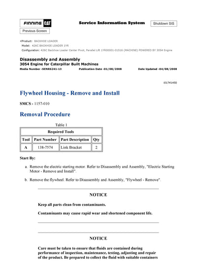 DOWNLOAD CATERPILLAR 426C BACKHOE LOADER SERVICE REPAIR MANUAL 1YR