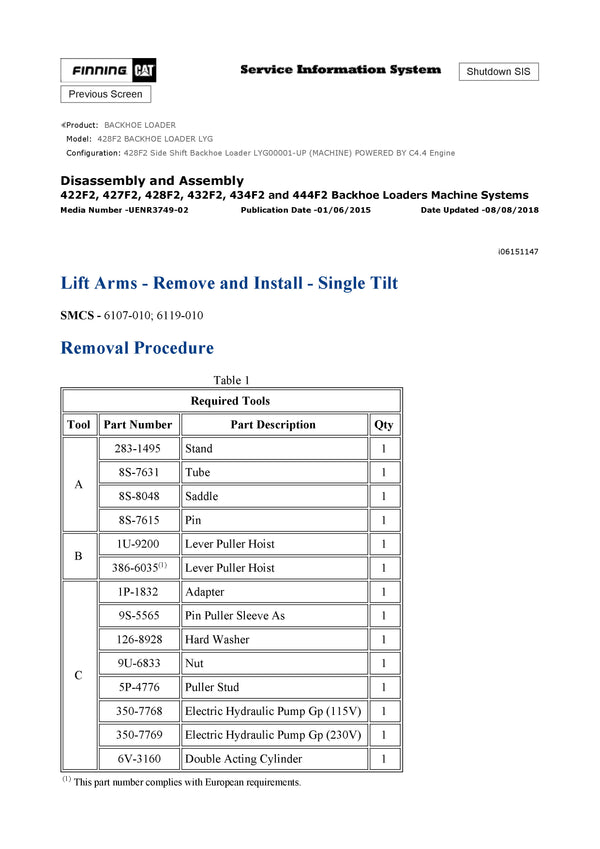 DOWNLOAD CATERPILLAR 428F2 BACKHOE LOADER SERVICE REPAIR MANUAL LYG