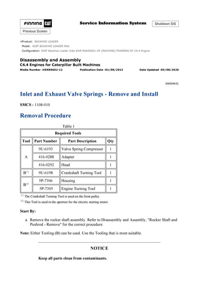 DOWNLOAD CATERPILLAR 428F BACKHOE LOADER SERVICE REPAIR MANUAL RAK
