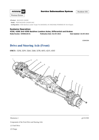 DOWNLOAD CATERPILLAR 430E BACKHOE LOADER SERVICE REPAIR MANUAL SWC