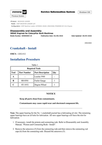 DOWNLOAD CATERPILLAR 430F BACKHOE LOADER SERVICE REPAIR MANUAL LDY