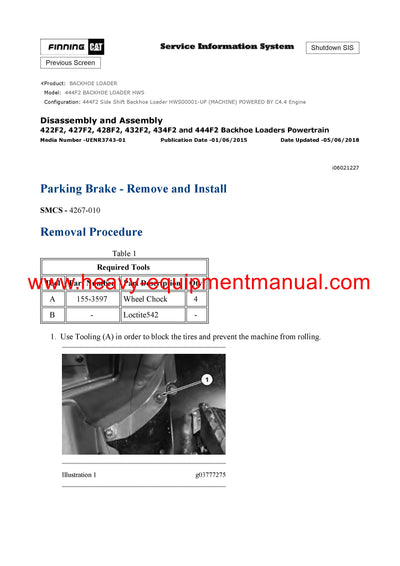 DOWNLOAD CATERPILLAR 444F2 BACKHOE LOADER SERVICE REPAIR MANUAL HWS