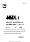 Komatsu 445FXL-1(USA) Crawler Feller Buncher Parts Manual SN A10001-UP