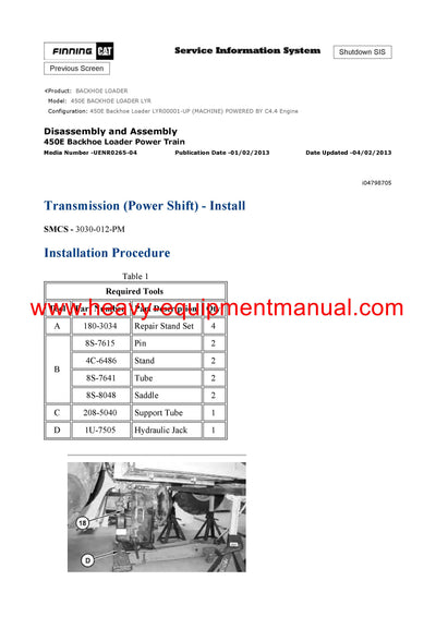 DOWNLOAD CATERPILLAR 450E BACKHOE LOADER SERVICE REPAIR MANUAL LYR