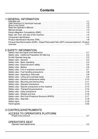 Case 586H, 588H Tier 4 Rough Terrain Forklift Operator Manual 47492964