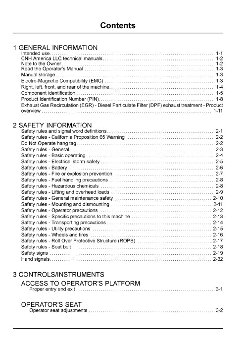 Case 586H, 588H Tier 4 Rough Terrain Forklift Operator Manual 47492964
