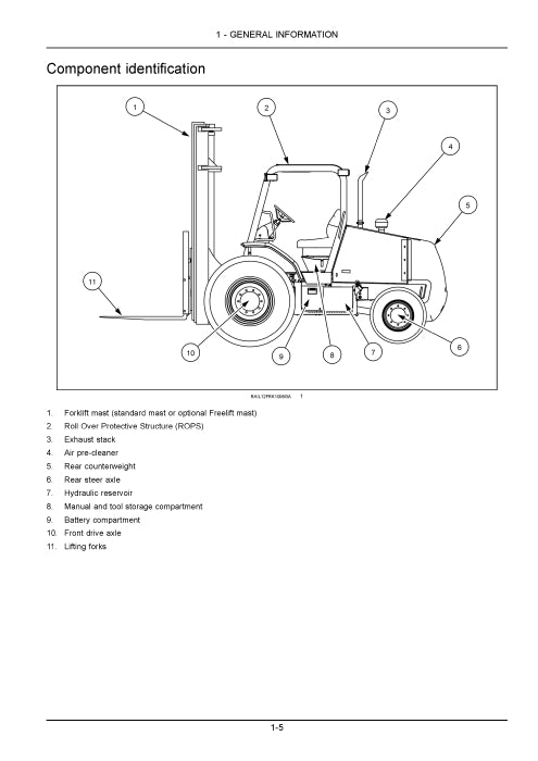 Case 586H, 588H Tier 4 Rough Terrain Forklift Operator Manual 47492964