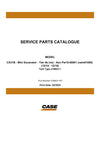 Case CX31B MINI EXCAVATOR TIER 4B Parts Manual 47880311