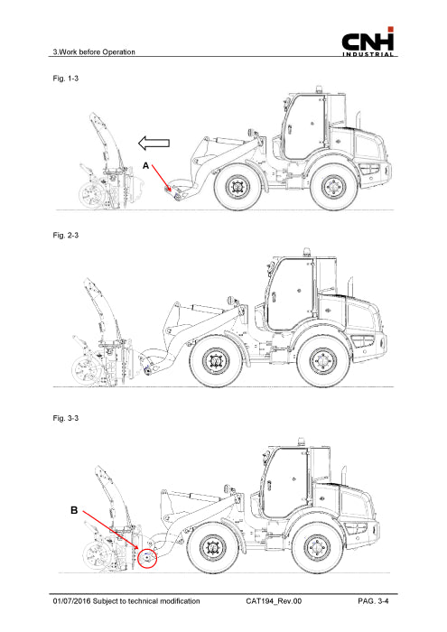 Case TF Front Snow Cutter-Blower for Compact Wheel Loader Operator Manual 48018048