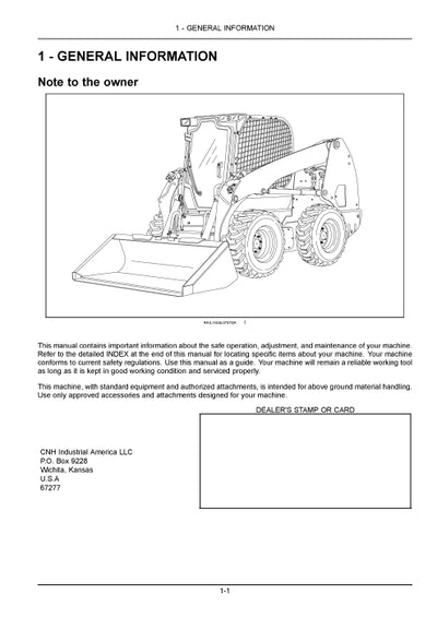 Case SR270 SV340 Tier 4B (final) Alpha Series Skid Steer Loader Operator Manual 48064166