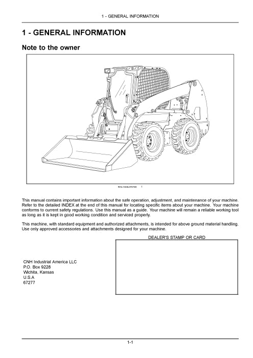 Case SR270 SV340 Tier 4B (final) Alpha Series Skid Steer Loader Operator Manual 48064166
