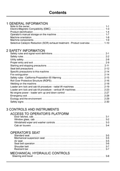 Case SR270 SV340 Tier 4B (final) Alpha Series Skid Steer Loader Operator Manual 48064166
