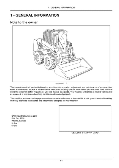 Case SR130 SR150 SR175 SR200 SR220 SR250 SV185 SV250 SV300 Skid Steer Loader Operator Manual 48068111