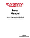 Mahindra 5005 Tractor (05 Series) Parts Manual - PDF Download