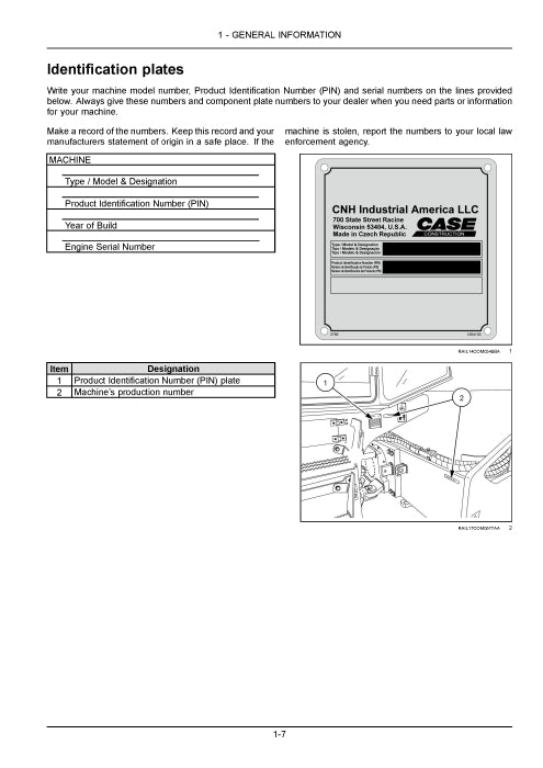 Case SV212D, SV216D Tier 4B (final) Vibratory Roller Operator Manual 51429070