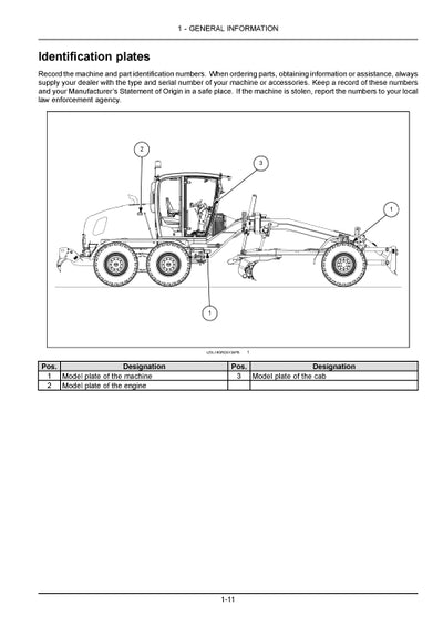 Case 836C, 836C AWD, 856C, 856C AWD Tier 4B (final) Motor Grader Operator Manual 51488305