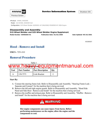 DOWNLOAD CATERPILLAR 515 WHEEL SKIDDER SERVICE REPAIR MANUAL 4LR