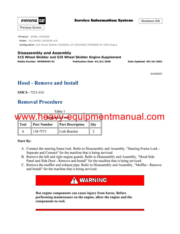 DOWNLOAD CATERPILLAR 515 WHEEL SKIDDER SERVICE REPAIR MANUAL 4LR