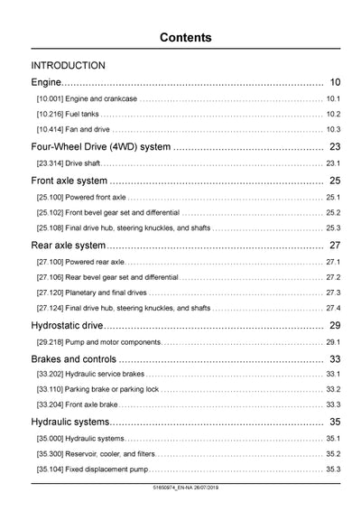 New Holland W60C Tier 4B (Final) Compact Wheel Loader Service Manual 51650974