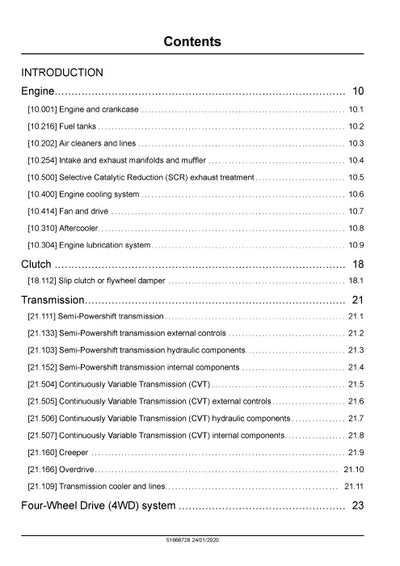 Case IH Maxxum 115 CVX Tier 4B (Final) Tractor Service Manual 51666728