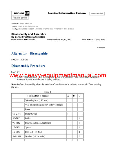 DOWNLOAD CATERPILLAR 518C WHEEL SKIDDER SERVICE REPAIR MANUAL 1CL