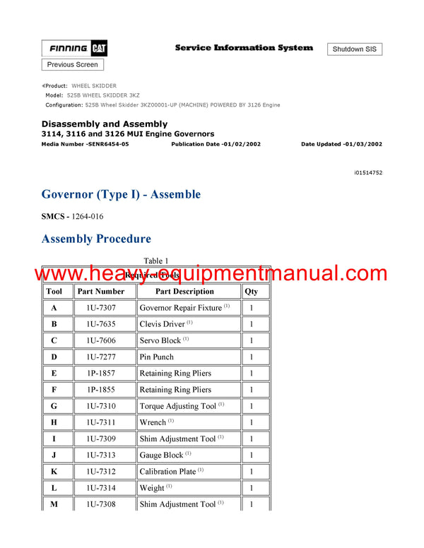 DOWNLOAD CATERPILLAR 525B WHEEL SKIDDER SERVICE REPAIR MANUAL 3KZ