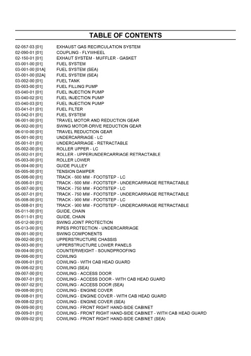 Case CX470B Crawler Excavator Tier 3 (Europe) Parts Manual 540419472PC