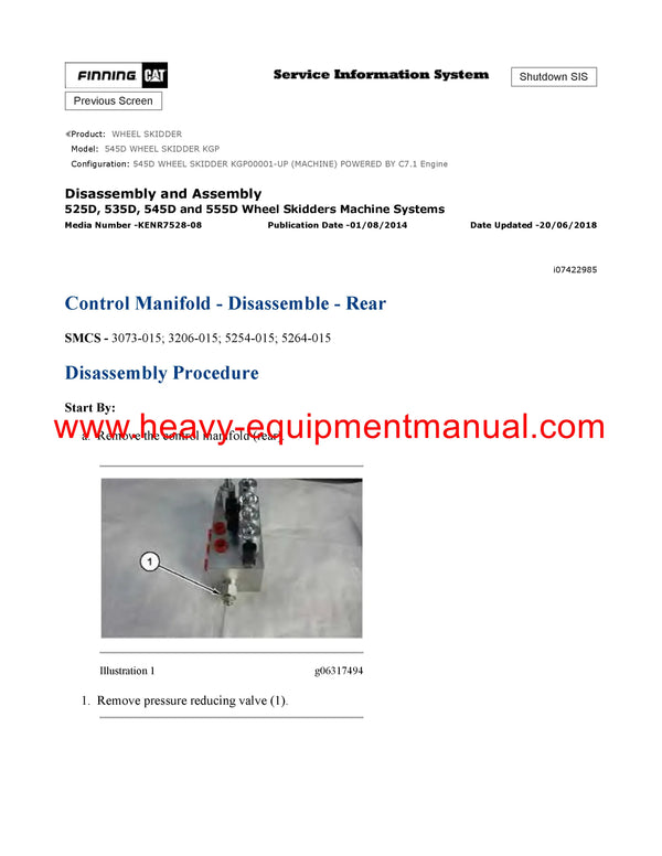 DOWNLOAD CATERPILLAR 545D WHEEL SKIDDER SERVICE REPAIR MANUAL KGP