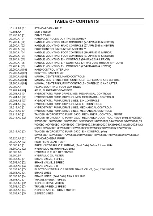Case SR175 SKID STEER LOADER Parts Manual 550711066PC