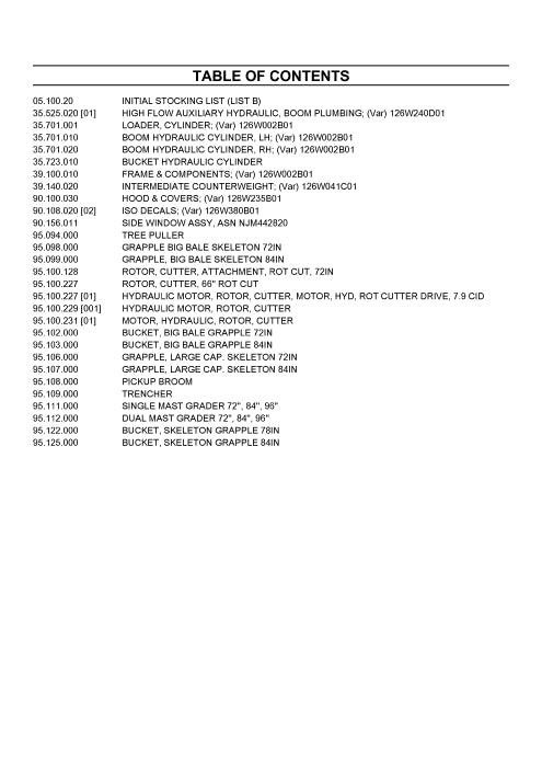 Case SV340 SKID STEER LOADER - TIER 4B-C Parts Manual 550711126PC