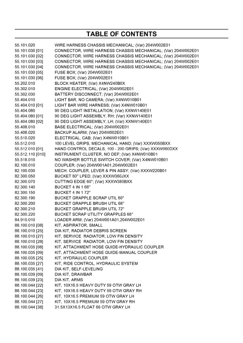 Case SR160B Skid Steer Loader Tier 4F NA Parts Manual 550711213PC