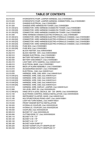 Case SR240B SKID STEER LOADER TIER 4F - NA Parts Manual 550711217PC