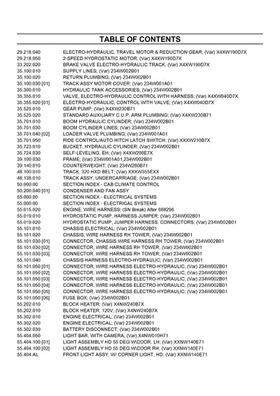 Case TR270B Compact Track Loader Parts Manual 550711221PC
