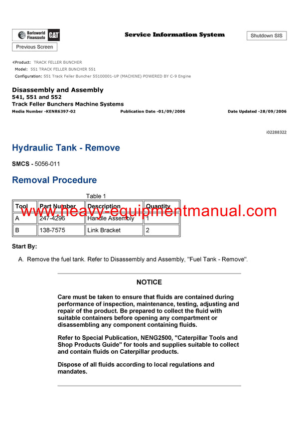 DOWNLOAD CATERPILLAR 551 TRACK FELLER BUNCHER SERVICE REPAIR MANUAL 551