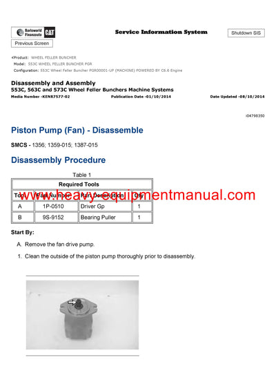 DOWNLOAD CATERPILLAR 553C WHEEL FELLER BUNCHER SERVICE REPAIR MANUAL PGR