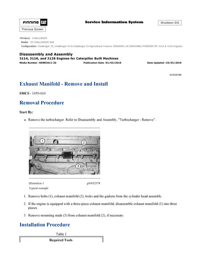 DOWNLOAD CATERPILLAR 55 CHALLENGER SERVICE REPAIR MANUAL 5DK