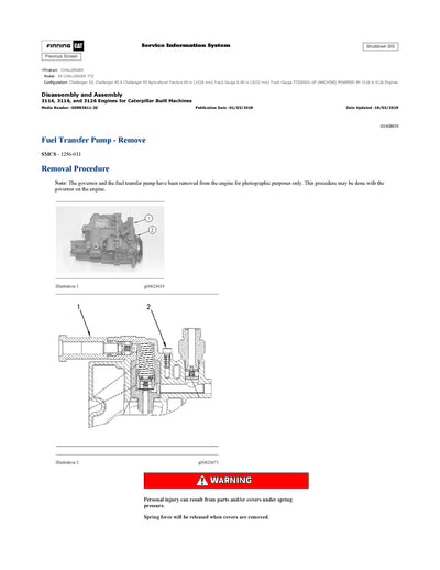 DOWNLOAD CATERPILLAR 55 CHALLENGER SERVICE REPAIR MANUAL 7TZ