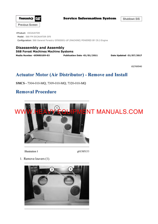 DOWNLOAD CATERPILLAR 568 FM EXCAVATOR SERVICE REPAIR MANUAL GF8