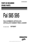 Komatsu 595(ITA) Wheel Loader Parts Manual SN 60700007-UP