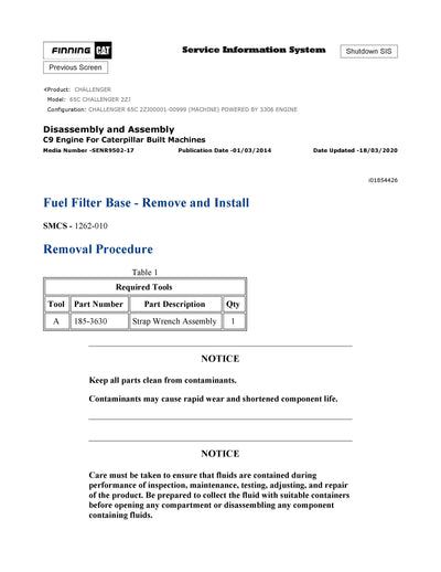 Caterpillar Challenger 65c Track Tractor Full Complete Service Repair Manual 2ZJ
