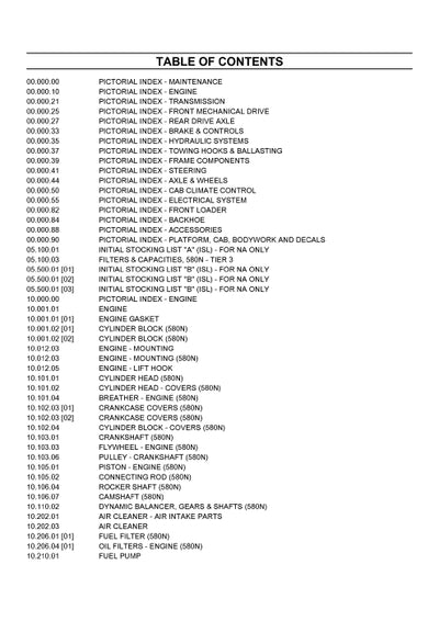 Case 580N Loader Backhoe 4WD Parts Manual 675710720PC