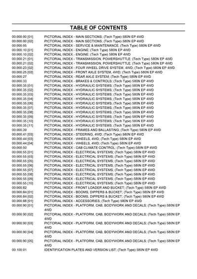 Case 580N EP Backhoe Loader 4WD T4B Parts Manual 675716752PC