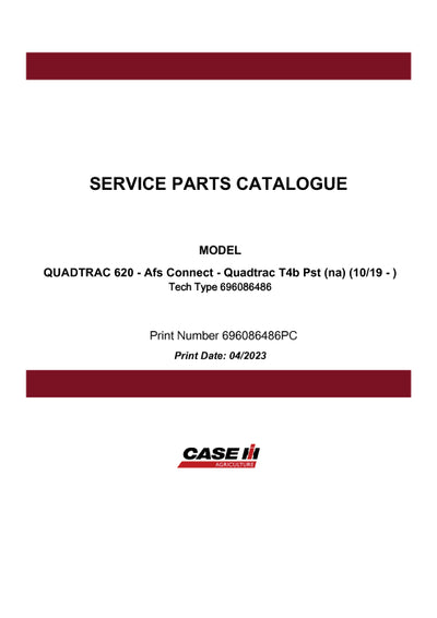 Case IH 620 QUADTRAC Parts Manual 696086486PC