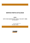 Case CX17C MINI CRAWLER EXCAVATOR CANOPY TIER 4 Parts Manual 698891711PC