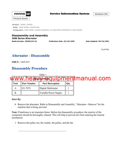 Download Caterpillar G936 WHEEL LOADER Service Repair Manual 4ND