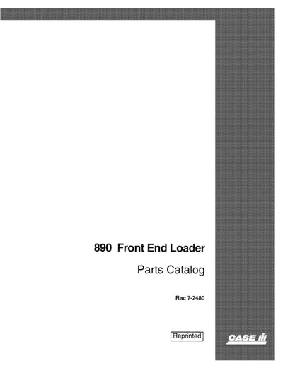 Case IH 890 Front End Loader Parts Manual 7-2480
