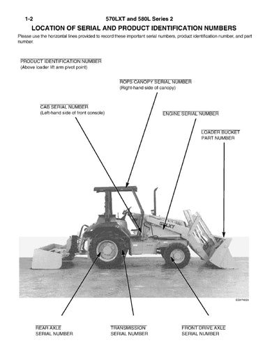 Case 570LXT 580L Series 2 Backhoe Loader Parts Manual 7-3342