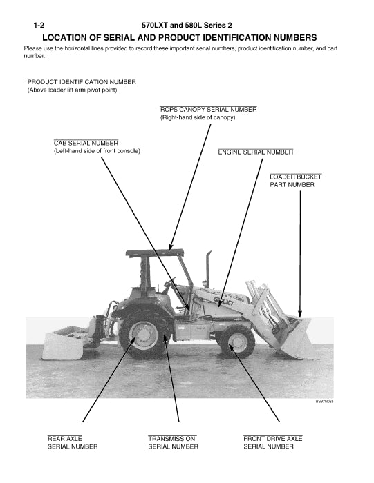 Case 570LXT 580L Series 2 Backhoe Loader Parts Manual 7-3342