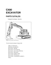 Case CX80 Excavator Parts Manual 7-9610NA