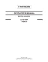 New Holland G140VHP Tier 3 Motor Grader Operator Manual 75314528NA